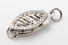 14K White Gold Filigree Fish Hook Clasp